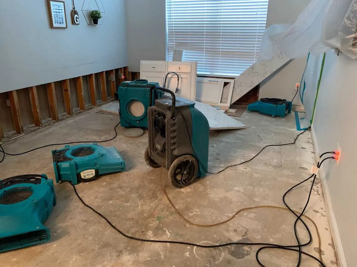 Dehumidifier in flood-cut room for Water Extraction & Removal in West Lafayette